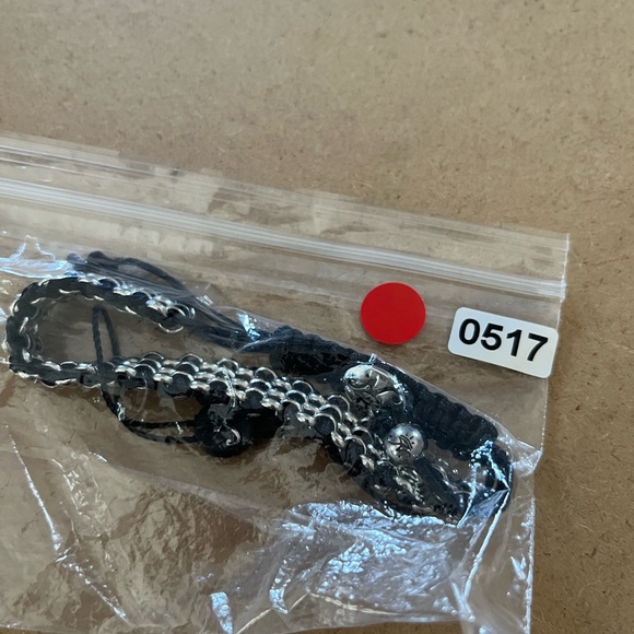 Joseph Nogucci Black Cord and Metal Drawstring Bracelet - Picture 6 of 6